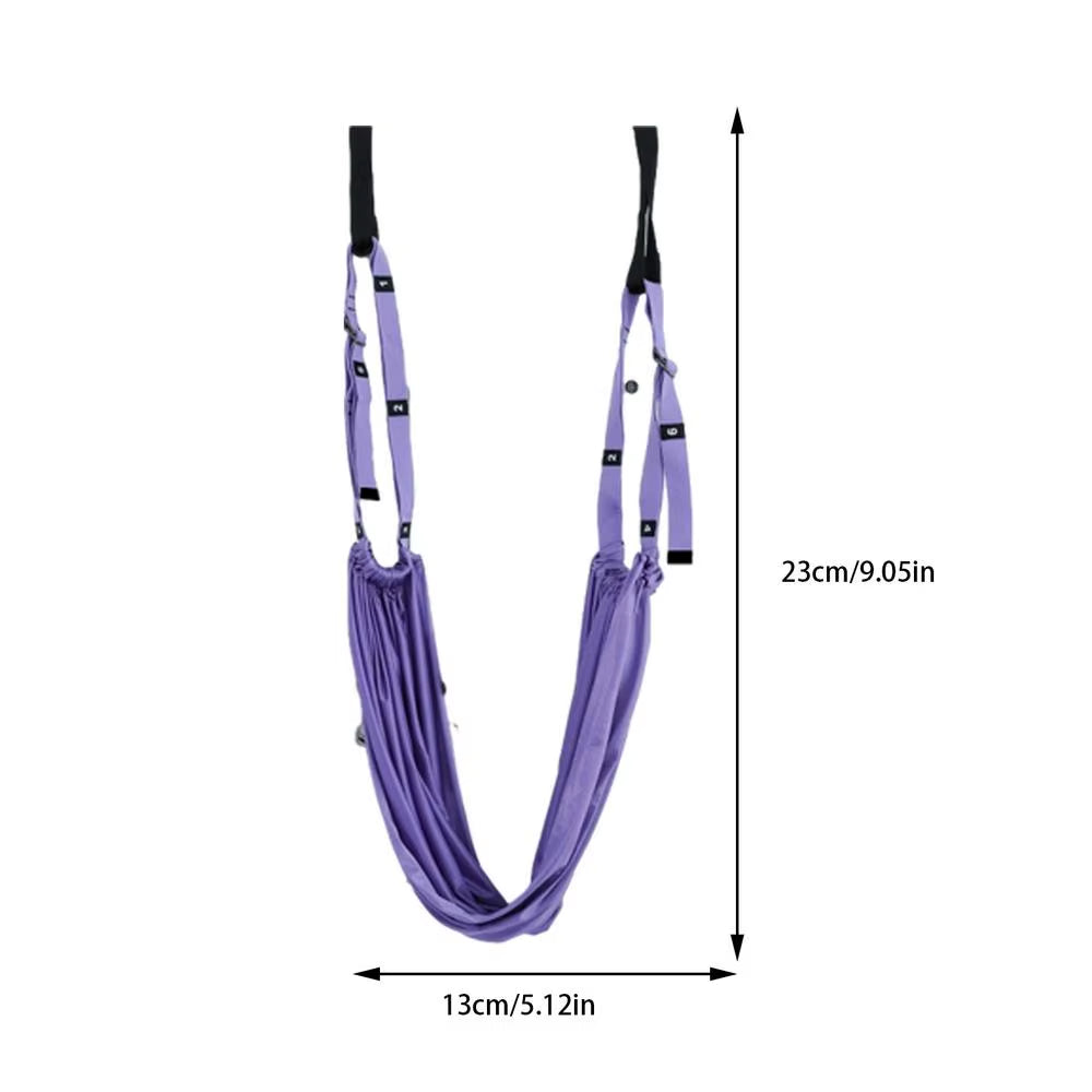 Pull Rope Aerial Yoga Strap Stretch Leg Splits Trainer Female Gym Belt Adjustable Aerial Yoga Strap Hammock Swing Stretching